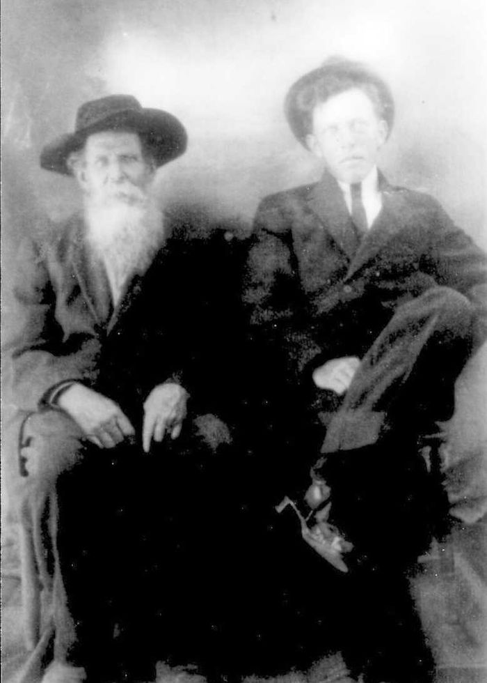 These two well dressed gentlemen are, from left to right. McDuffie(Duff) Kennedy, who was born in July of 1878 and died on October 17th, 1948,  and Jabez(Jabe) Kennedy who was born on October 30, 1883. They were the sons of  Benjamin Franklin Kennedy and Haseltine McInnish Kennedy.  In the 1940's they lived in a wooden frame house up on the hill and across the road from the rock faced house of their cousin, Carl Jefferson Kennedy, the one with the 