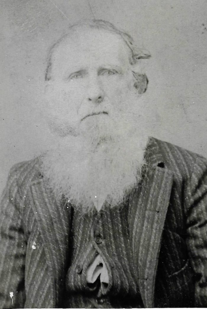 This person from the past is William Wesley Taylor, born on January 3, 1836 and dying on May 21, 1909.  He was married to Mary Elizabeth Hicks, who was born in 1838 and died 9 years before him in 1900.  I think he was the patriarch of the Taylor's of Red Hill, one of which was Ivora Taylor who operated the water driven grist mill that was located just below the bridge over Gold Branch Creek on East Cotton Road back in the early part of the twentieth century.  And of course my uncle, Willis Hall married Mr. Ivora Taylor's daughter, Alma.  This would be one of our oldest photos of our People of the Past.  Any one knowing more about this person is asked to please contact us with the information.