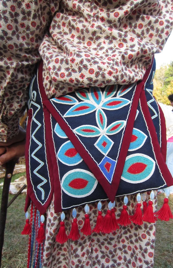 One of the bags that Jay made and beaded